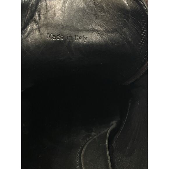 PRADA SPAZZOLATO FUME NERO BRUCIATO Black & Brown LEATHER Size 11 - Picture 4 of 8